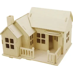 3D Konstruktionsfigur, Hus med terass, stl. 19x17,5x15, 1 st.