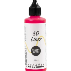 3D Liner, blank, semi opaque, neonrosa, 90 ml/ 1 flaska