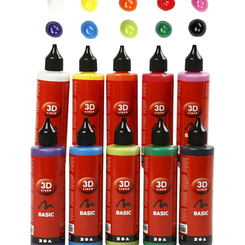 3D-liner, täckande, mixade färger, 1000 ml, 10x100 ml/ 1 förp.