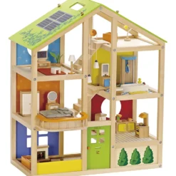 Dockhus i trä, stl. 63x76x11,5 cm, 30 delar/ 1 set