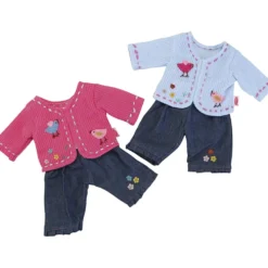 Dockkläder, cardigan och byxor, stl. 35-45 cm, Innehållet kan variera , 1 set