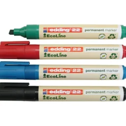 Edding EcoLine tuschpennor 22, nr. 22, spets 1x5 mm, mixade färger, 4 st./ 1 förp.
