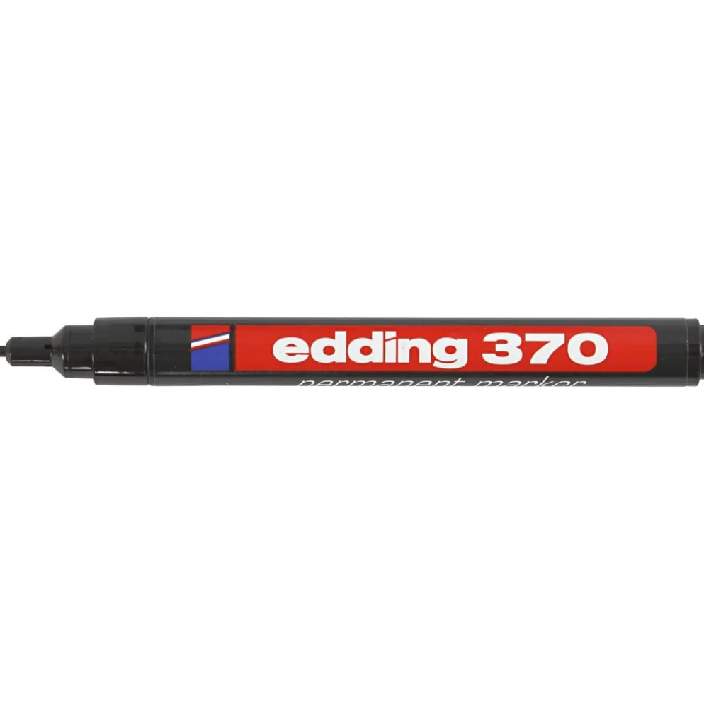 Edding 370 Märkpennor, spets 1 mm, svart, 1 st.