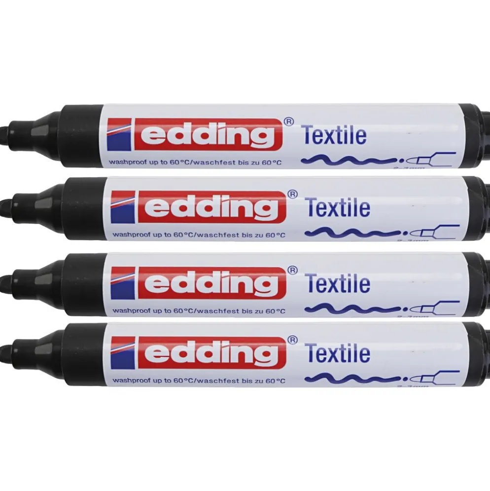 Edding textilmärkpenna 4500, spets 2-3 mm, svart, 1 st.