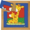 Educo Pussel djur mor och -barn, Giraff, stl. 24x24 cm, 6 brickor, 1 st.