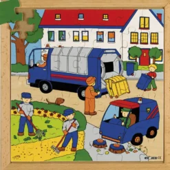 Educo Träpussel, stl. 34x34x49 cm, 49 brickor, 1 st.