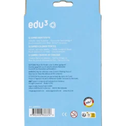 edu Jumbo Färgblyertspennor, tjocklek 10 mm, kärna 5 mm, mixade färger, 12 st./ 1 förp.