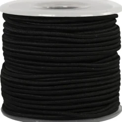 Elastisk smyckestråd, tjocklek 2 mm, svart, 25 m/ 1 rl.