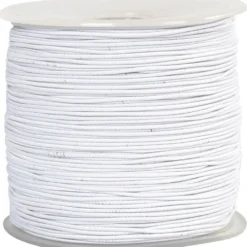 Elastisk smyckestråd, tjocklek 1 mm, vit, 250 m/ 1 rl.