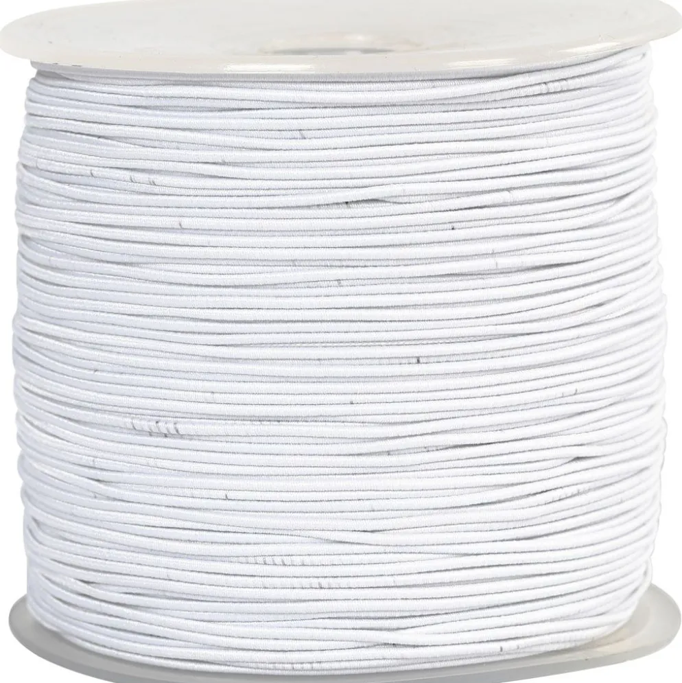 Elastisk smyckestråd, tjocklek 1 mm, vit, 250 m/ 1 rl.