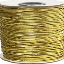 Elastiskt snöre, tjocklek 1 mm, guld, 100 m/ 1 rl.
