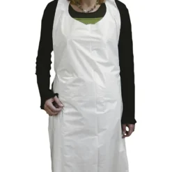 Engångsförkläde, H: 110 cm, B: 80 cm, vit, 100 st./ 1 förp.