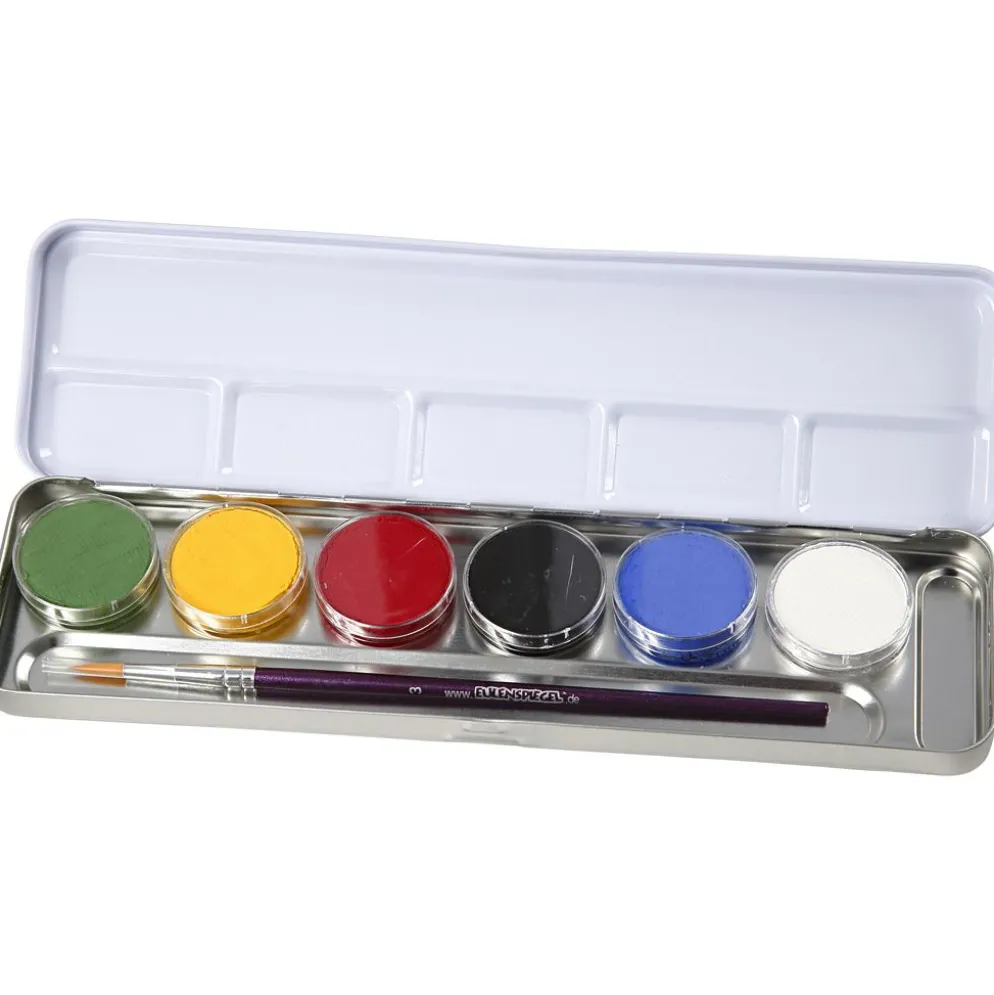 Eulenspiegel Ansiktsfärg, mixade färger, 6 färg/ 1 set