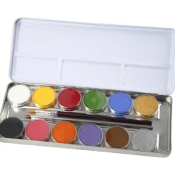 Eulenspiegel Ansiktsfärg, mixade färger, 12 färg/ 1 set