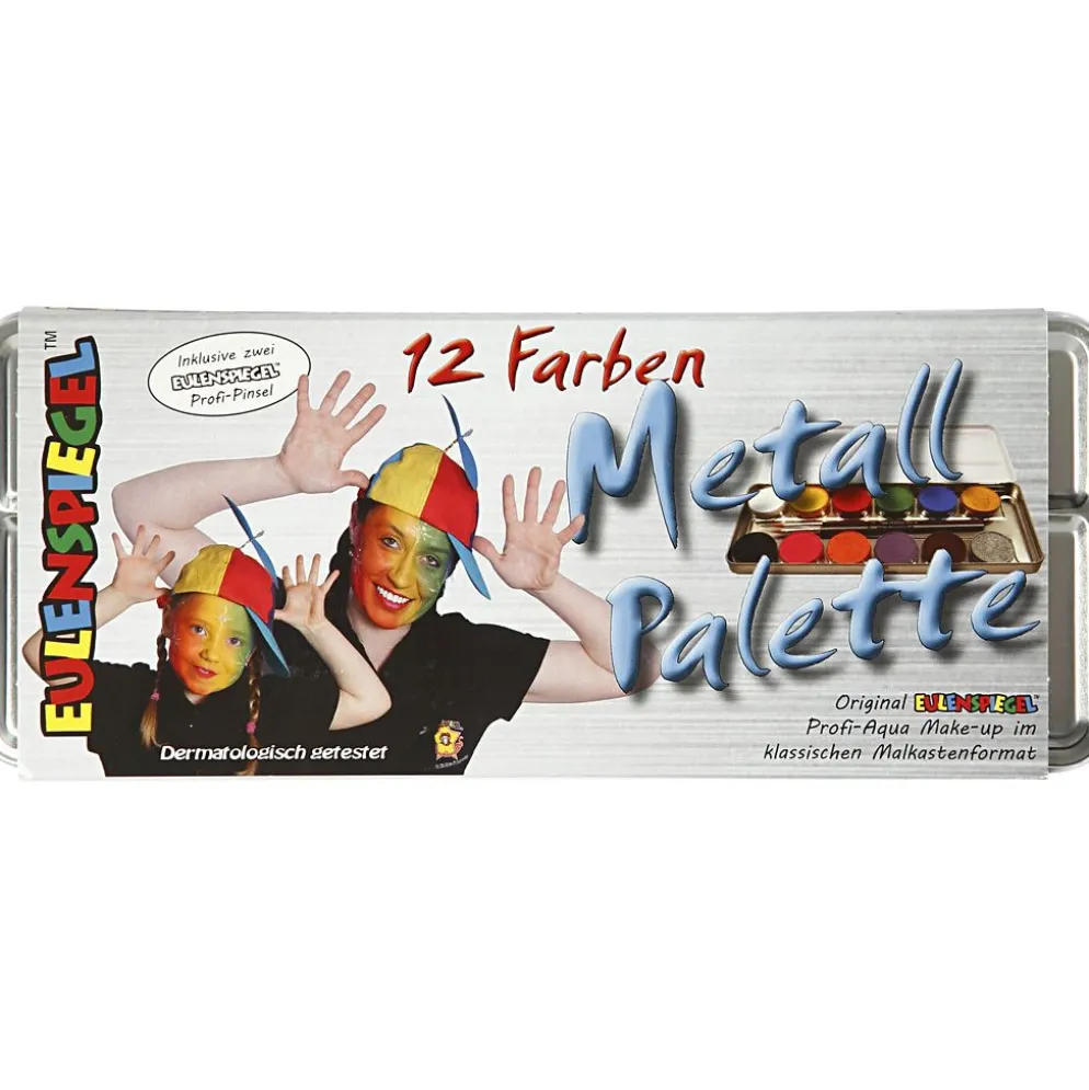 Eulenspiegel Ansiktsfärg, mixade färger, 12 färg/ 1 set