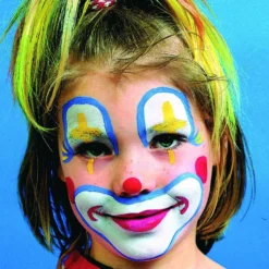 Eulenspiegel Ansiktsfärg - sminkset , Clown, mixade färger, 1 set