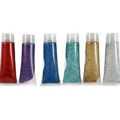 Eulenspiegel Glittergel, mixade färger, 6x18 ml/ 1 förp.