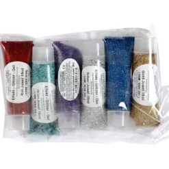 Eulenspiegel Glittergel, mixade färger, 6x18 ml/ 1 förp.