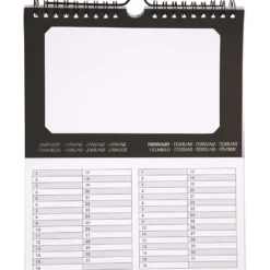 Evighetskalender, stl. 19x23 cm, Hålstl. 15,3x9,2 cm, 180 g, 5 st./ 1 förp.