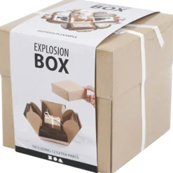 Exploding Box, stl. 7x7x7,5+12x12x12 cm, natur, 1 st.
