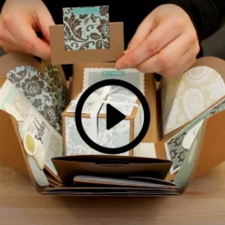 Exploding Box, stl. 7x7x7,5+12x12x12 cm, natur, 1 st.