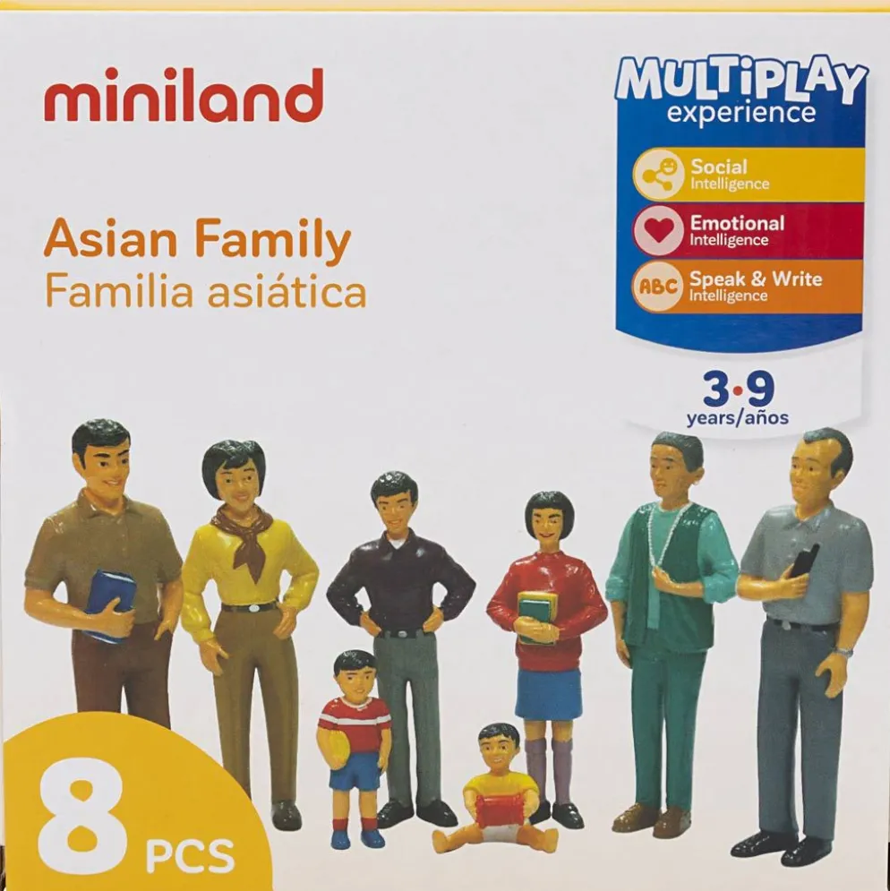 Familj, asiatiskt, H: -12 cm, stl. 12 cm, 8 st./ 1 förp.
