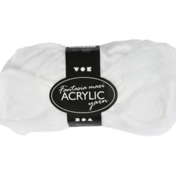Fantasia Akrylgarn, L: 35 M, Maxi, vit, 50 g/ 1 nystan