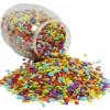 Fantasy akrylpärlor, Dia. 10-20 mm, Hålstl. 1,5-3 mm, mixade färger, 3000 g/ 1 förp.