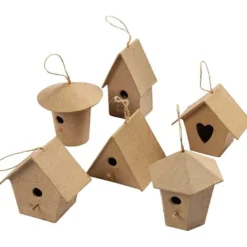 Fågelholkar Mini, H: 7 cm, 6 st./ 1 förp.