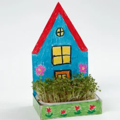 Figurformade krasselådor, hus, H: 20 cm, vit, 6 set/ 1 förp.
