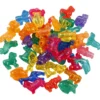 Figurpärlor, stl. 25 mm, Hålstl. 4 mm, ca. 220 st., mixade färger, 700 ml/ 1 burk
