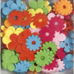 Filtblommor, stl. 35x45 mm, tjocklek 1,2 mm, 135 st./ 1 förp.