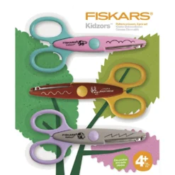 Fiskars KidzorsT Mönstersaxar, Flodhäst, kamel och igelkott, 3 st./ 1 förp.