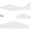 Flygplan, L: 19 cm, B: 17,5 cm, vit, 2 st./ 1 förp.