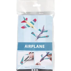 Flygplan, L: 11,5-12,5 cm, B: 11-12 cm, vit, 3 st./ 1 förp.