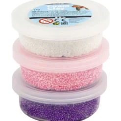 Foam Clay® , glitter,metallic, rosa, lila, vit, 3x14 g/ 1 förp.