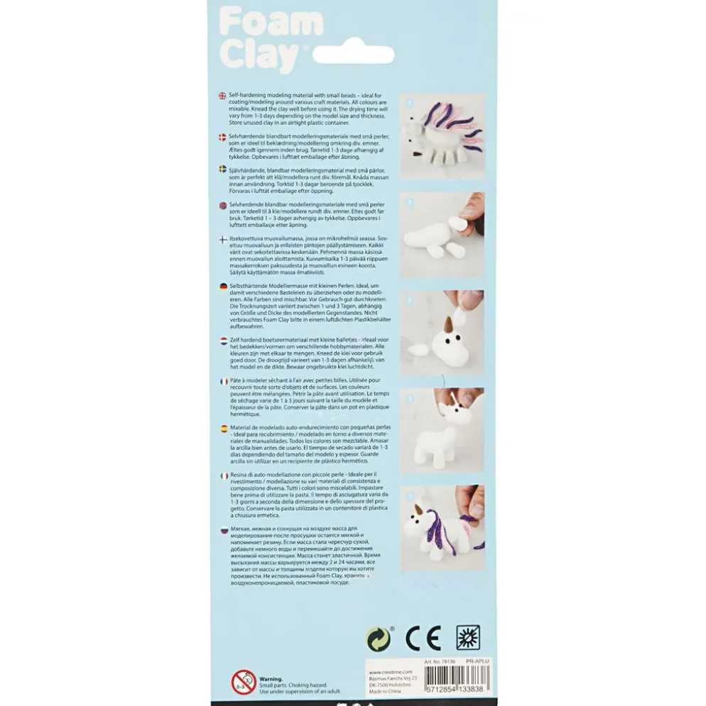 Foam Clay® , glitter,metallic, rosa, lila, vit, 3x14 g/ 1 förp.