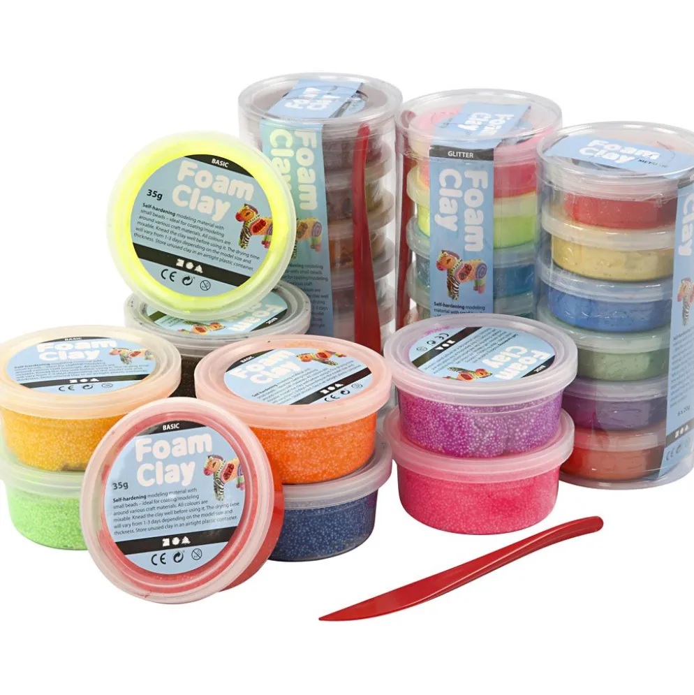 Foam Clay® , glitter, mixade färger, 28 burk/ 1 förp.