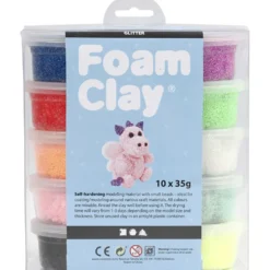 Foam Clay® , glitter, mixade färger, 10x35 g/ 1 förp.