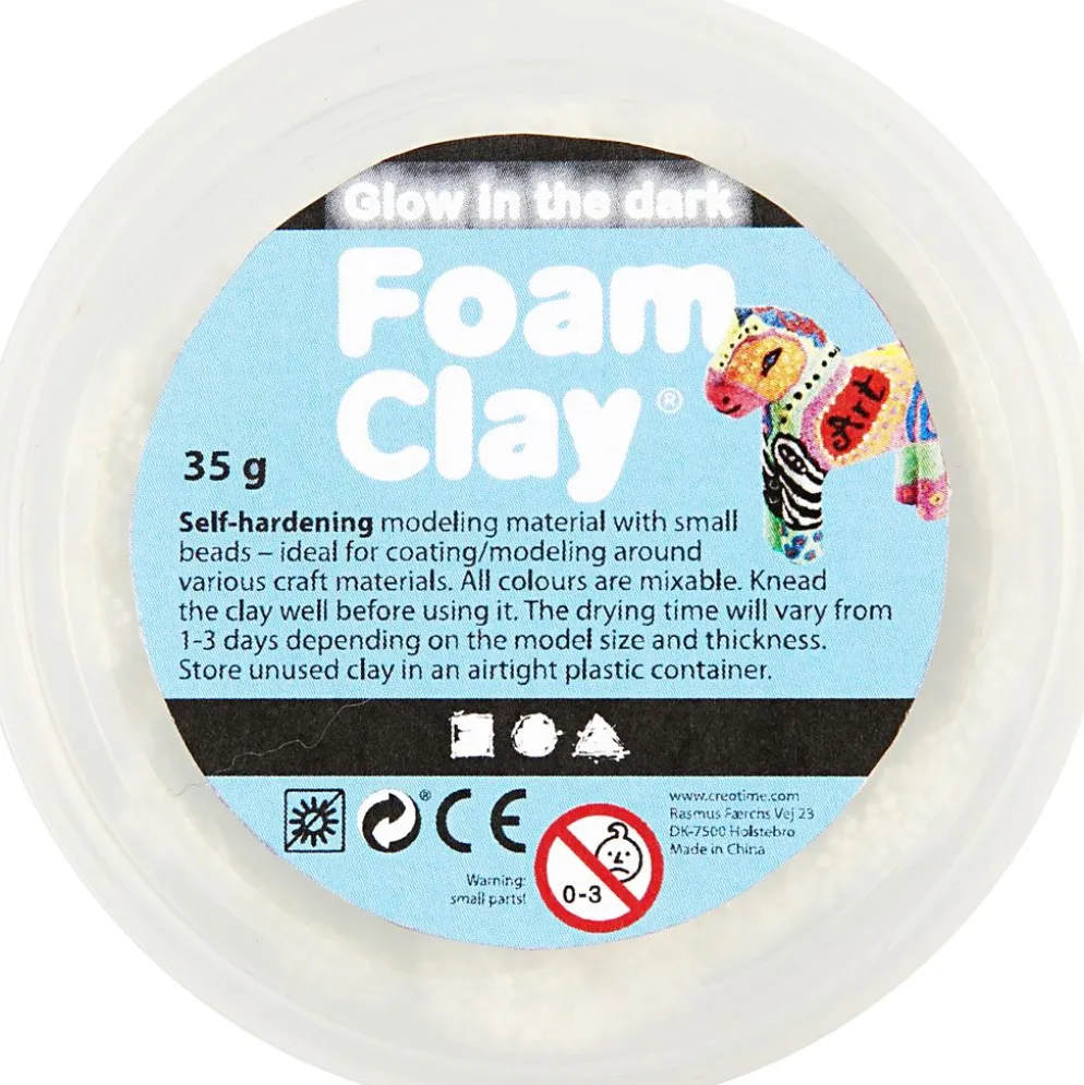 Foam Clay® , glow in the dark, 35 g/ 1 burk