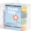 Foam Clay Large, mixade färger, 8x20 g/ 1 förp.