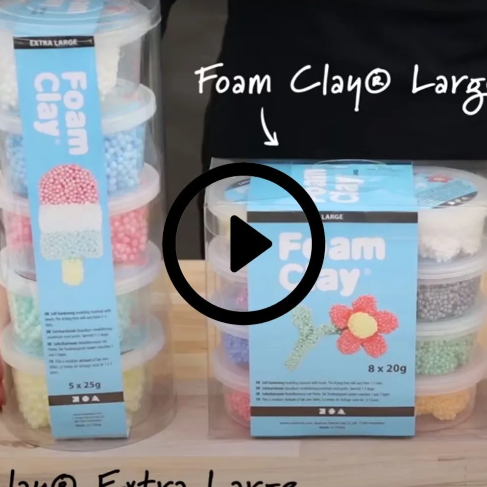 Foam Clay Large, mixade färger, 8x20 g/ 1 förp.