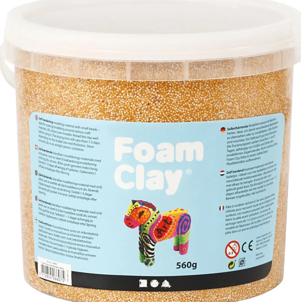 Foam Clay® , metallic, guld, 560 g/ 1 hink