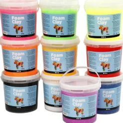 Foam Clay® , mixade färger, 10 hinkar/ 1 förp.