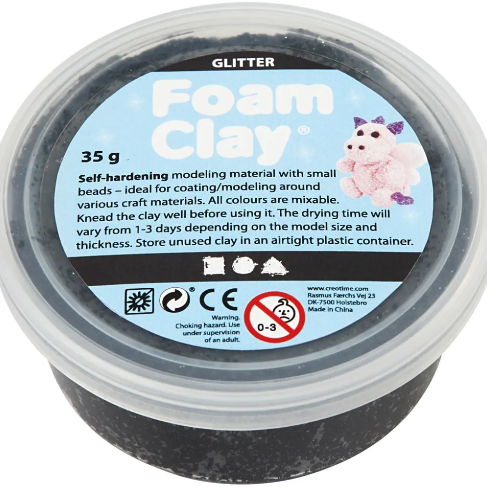 Foam Clay® , svart, 35 g/ 1 burk