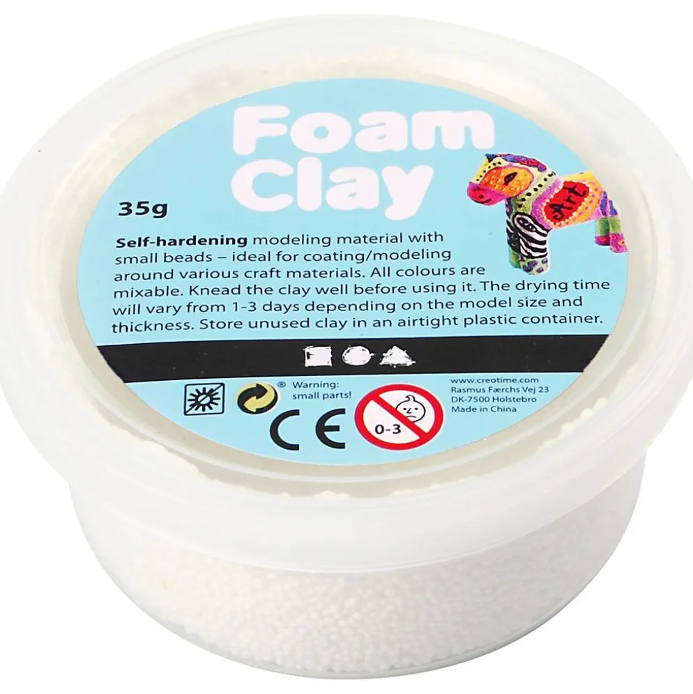 Foam Clay® , vit, 35 g/ 1 burk