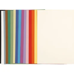Fransk kartong, A4, ark 210x297 mm, 160 g, mixade färger, 16 mix. ark/ 1 förp.