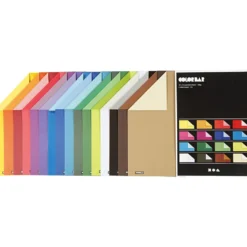 Färgad Kartong, A4, ark 210x297 mm, 100 g, mixade färger, 16x10 ark/ 1 förp.