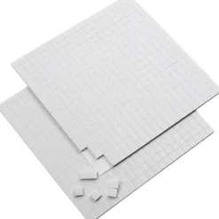 Fästkuddar 3D, stl. 5x5 mm, tjocklek 2 mm, vit, 2x400 st., 2 ark/ 1 förp.