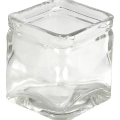 Fyrkantiga värmeljushållare, H: 5,5 cm, stl. 5,5x5,5 cm, 12 st./ 1 förp.